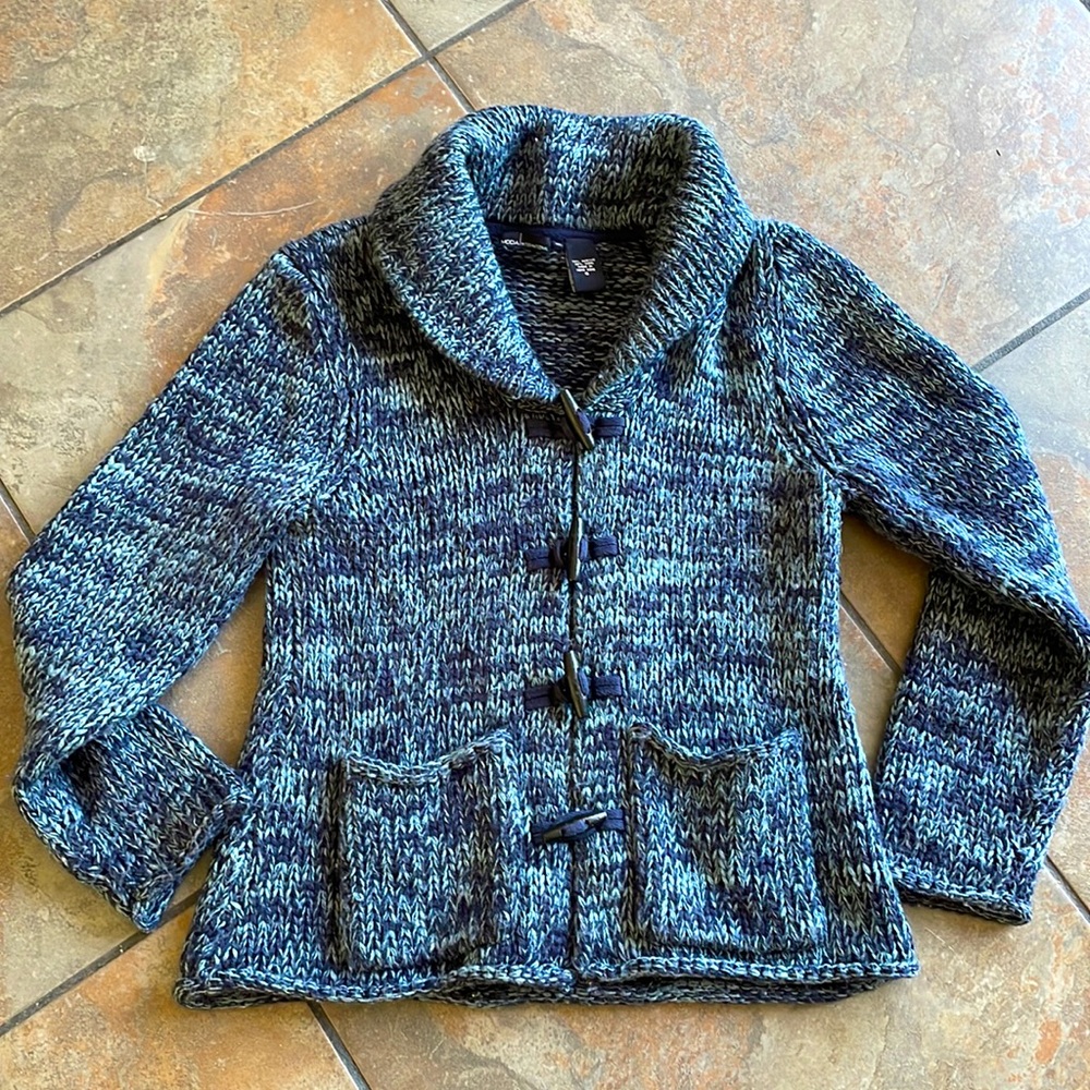 Light and dark blue cardigan